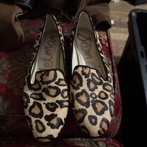 Sam Edelman "Jordy" leopard calf hair smoking flats~8.5 Pre-loved